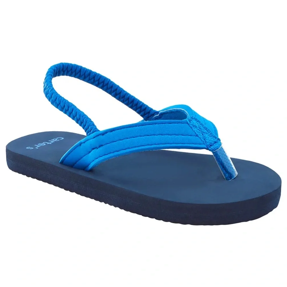 Carter's Navy and Blue Kids Flip Flops Size XS 6-12 months